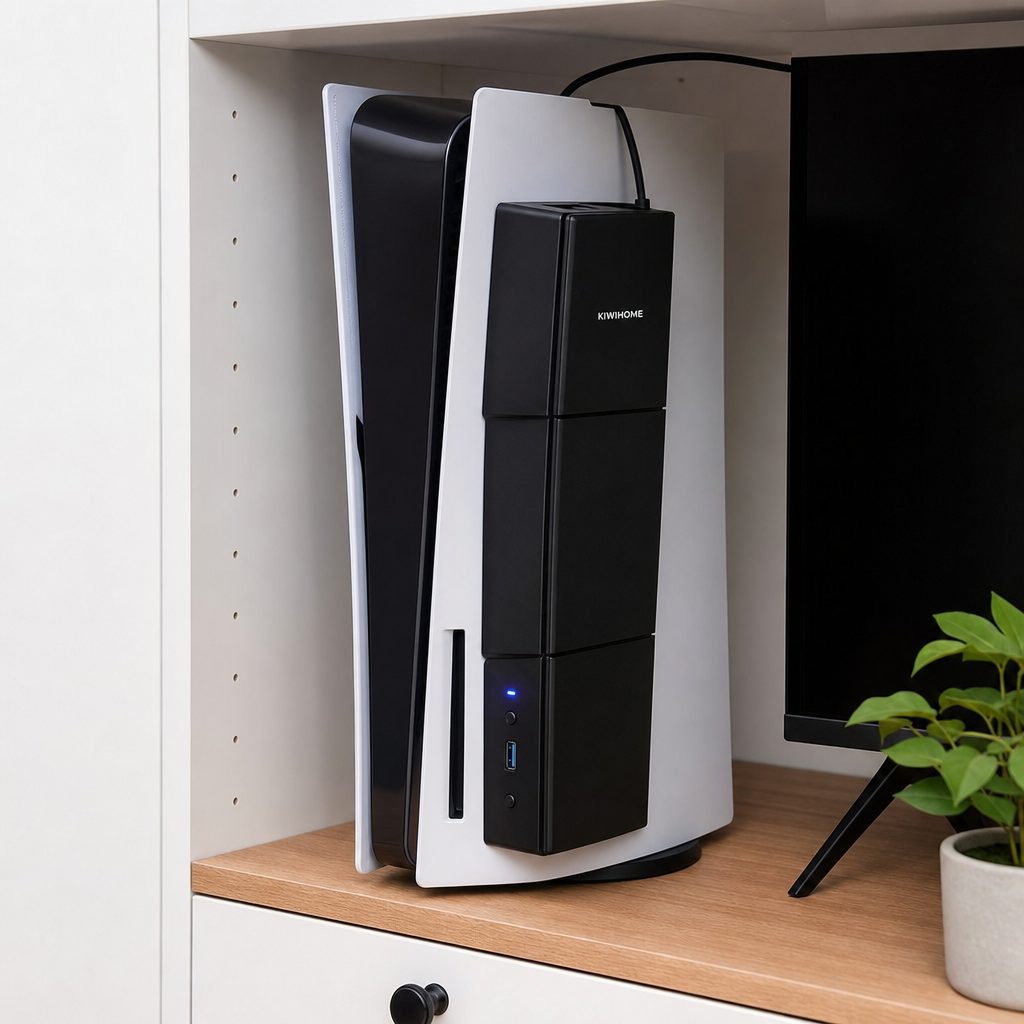 Automatic fan modes are most helpful when the PS5 Pro is in a warm but still properly ventilated entertainment unit.