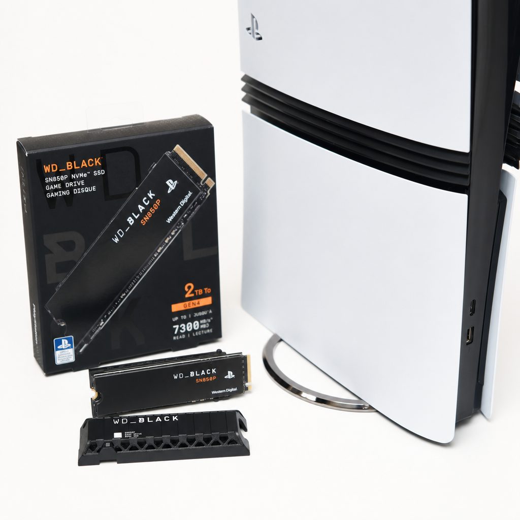 An internal M.2 NVMe drive with a low-profile heatsink is the definitive PS5 Pro storage upgrade for native playback.