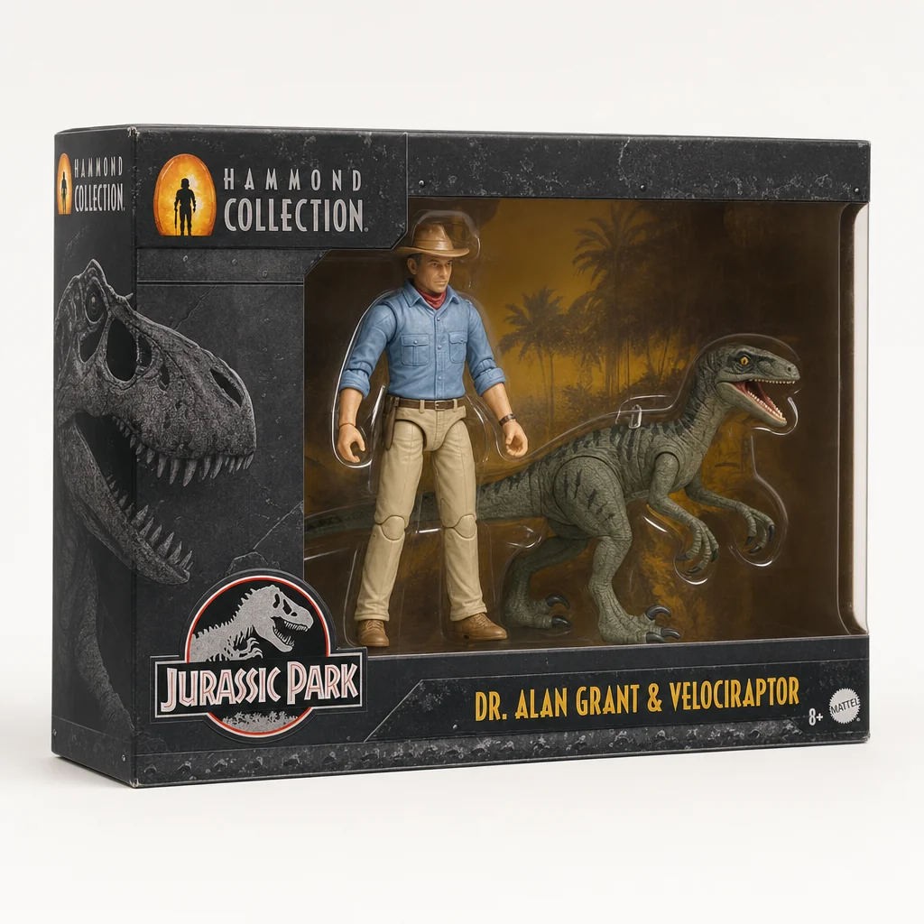 Mattel Hammond Collection Dr. Alan Grant & Velociraptor Pack