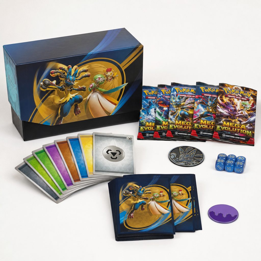 Elite Trainer Boxes remain the most complete first purchase for players, combining booster packs with sleeves, energy cards and the accessories needed for proper games.