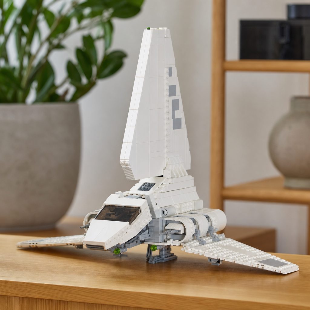 A compact hero ship is often a better everyday toy than a larger display model: it is easier to reach for, easier to store and much less likely to become shelf-bound.