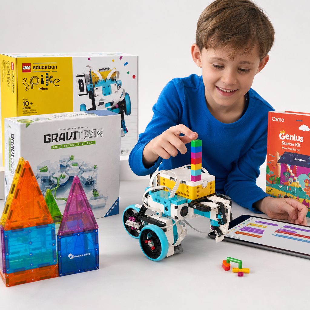 From first tiles to programmed robots — the best STEM toys don't announce that they're teaching. They just let children discover.