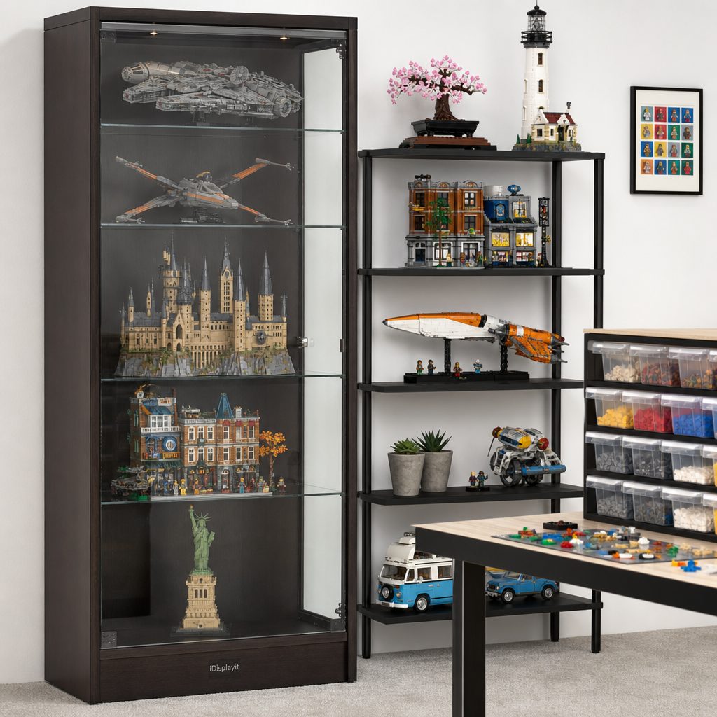 A mixed approach is usually the most successful: protected cases for headline models, open shelves for everyday favourites and organised storage for everything that supports the hobby.