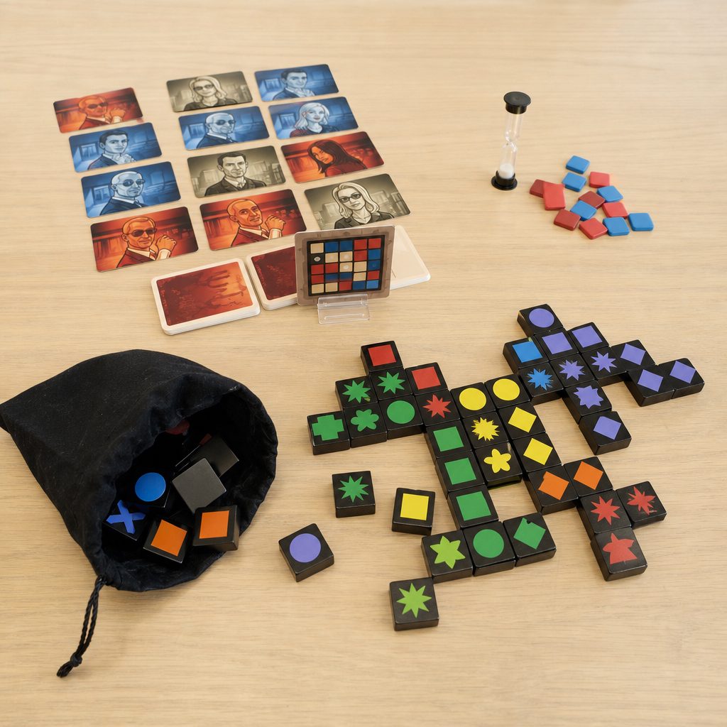 Codenames thrives on team chatter, whilst Qwirkle gives thoughtful players a satisfying pattern puzzle to solve.