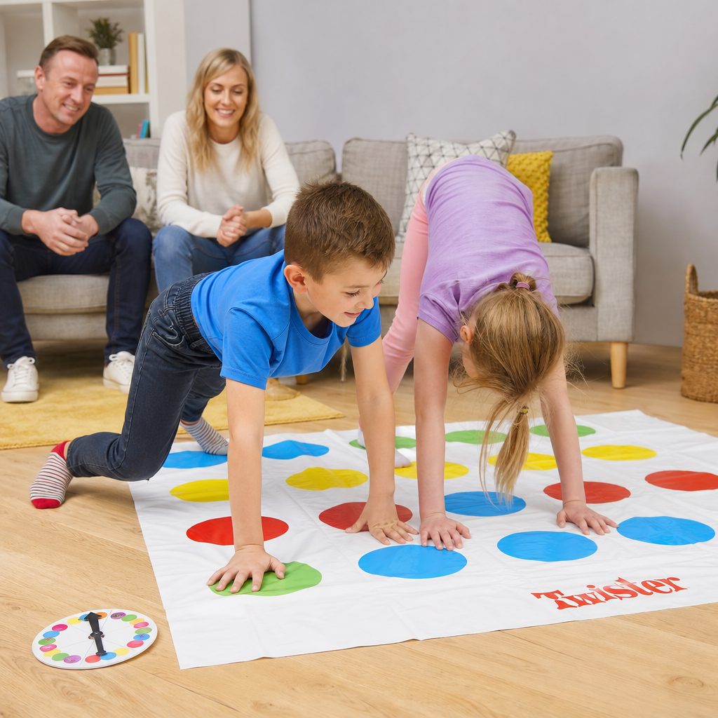 Movement toys break up a long indoor evening and give restless children a reason to put the cards down for a while.