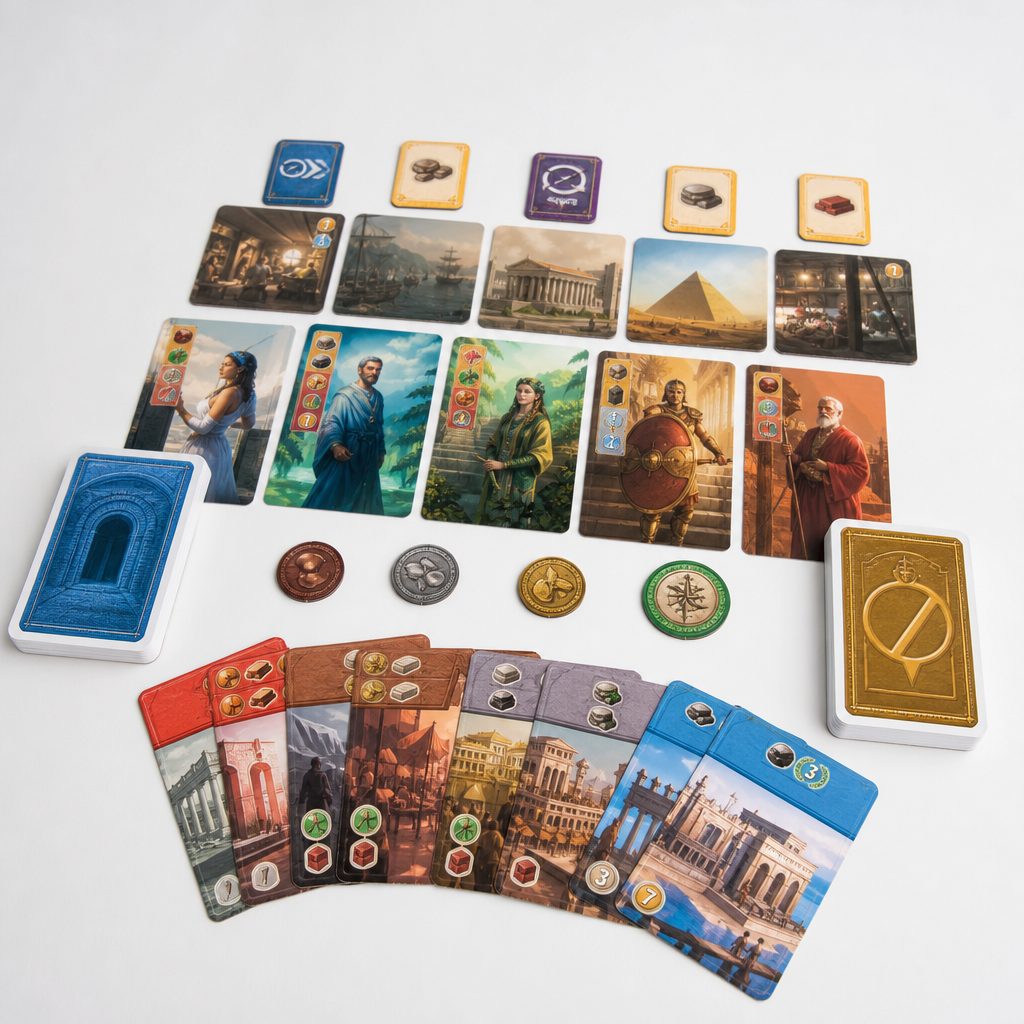 Card markets create the quiet tension that makes Jaipur and 7 Wonders Duel feel so involving: what you take can matter almost as much as what you leave behind.