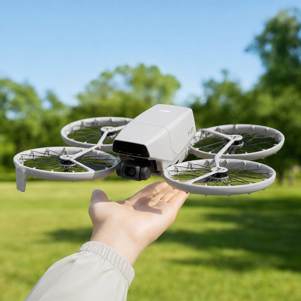 Palm take-off and automated filming modes make DJI Flip especially appealing for quick family clips, provided the launch area is clear and calm.