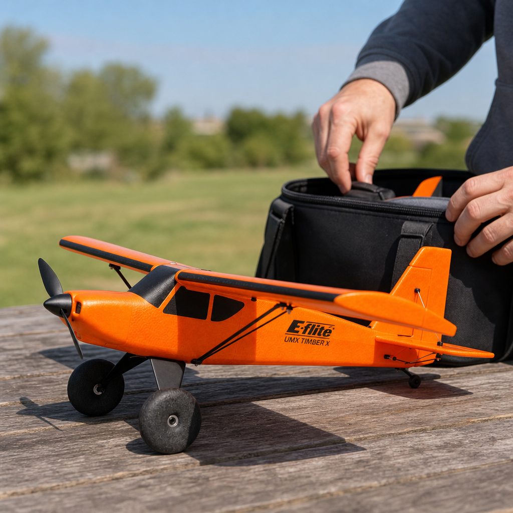 Its 570mm wingspan makes the Timber X genuinely transportable, whilst still leaving enough wing and control authority for outdoor flying.