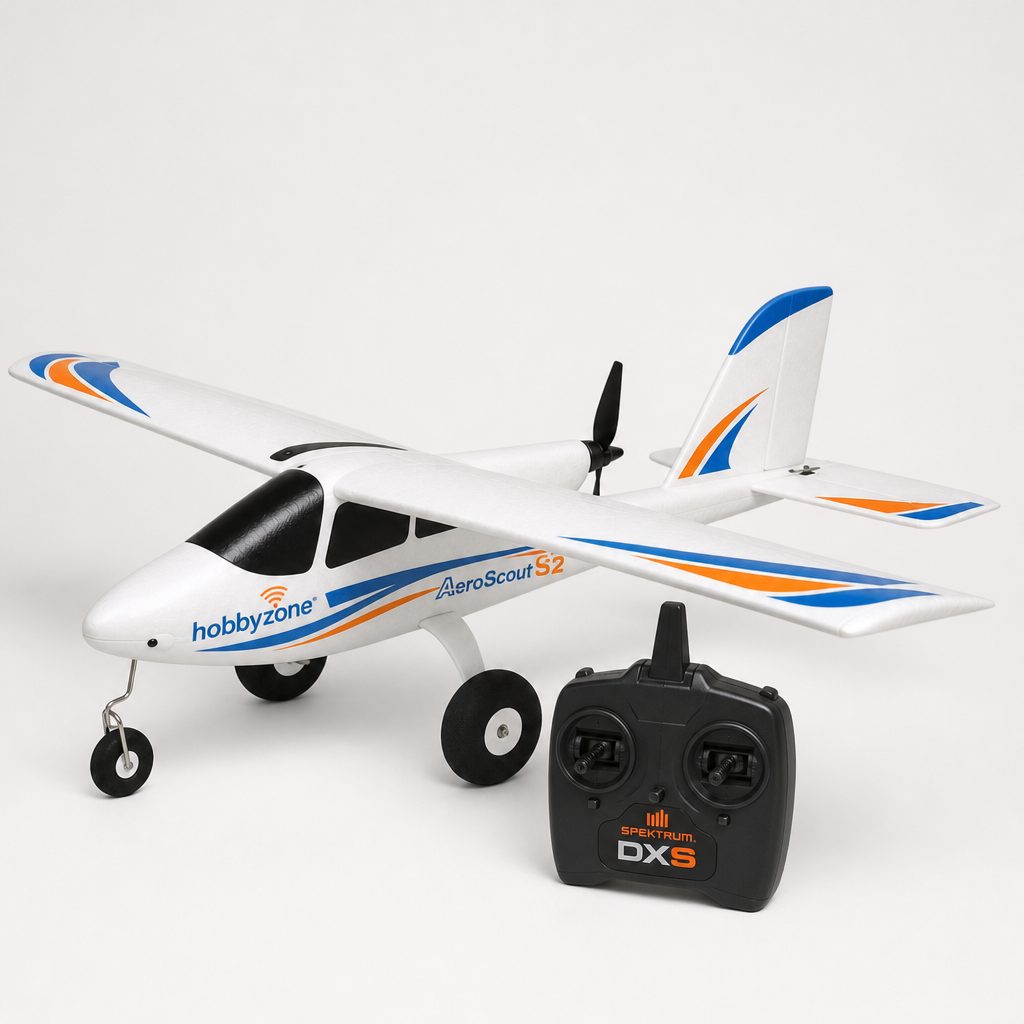 The Ready-to-Fly package is the sensible route for newcomers because its Spektrum DXS transmitter avoids an extra compatibility decision on day one.