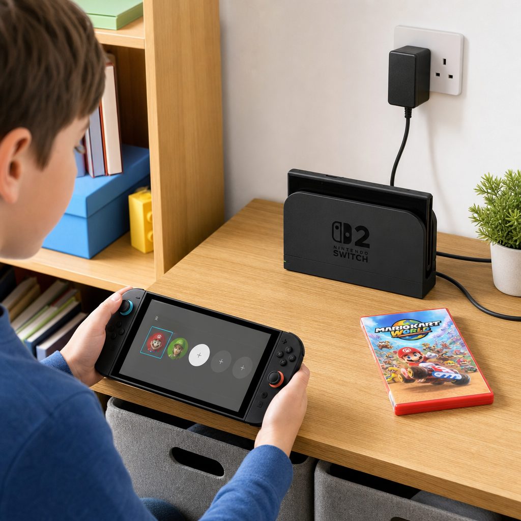 A little set-up before gifting day — accounts, charging, a chosen first game and a place for the dock — turns a new console into a smoother family experience.