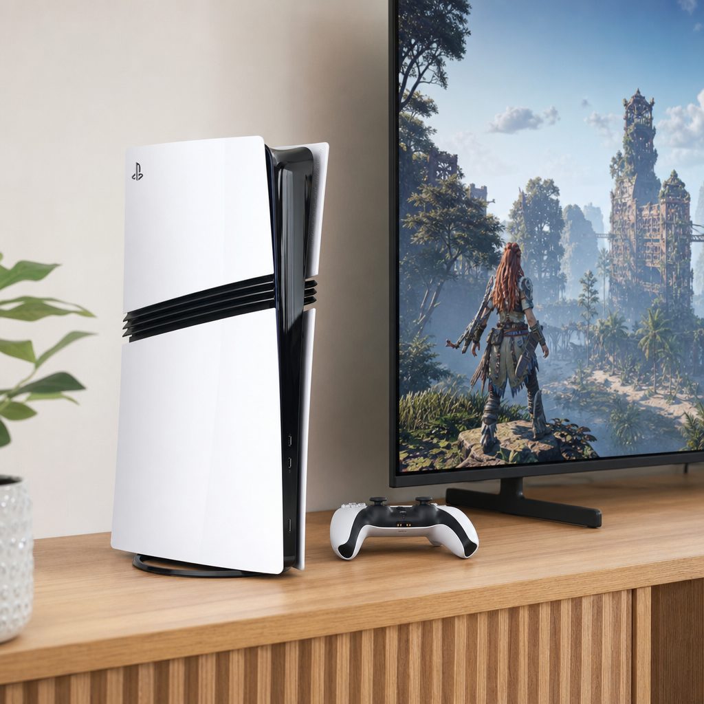 PSSR works within supported games to reconstruct a sharper image from a lower-resolution render, helping PS5 Pro modes balance clarity and frame rate.
