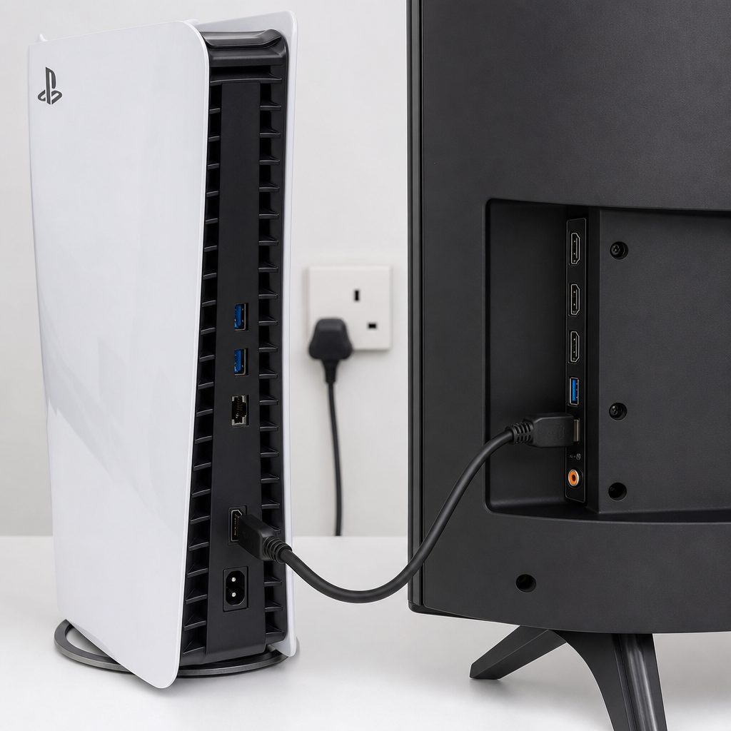 The supplied HDMI connection is the first link in the chain: a capable console cannot force an older television port to accept a 4K120 signal.