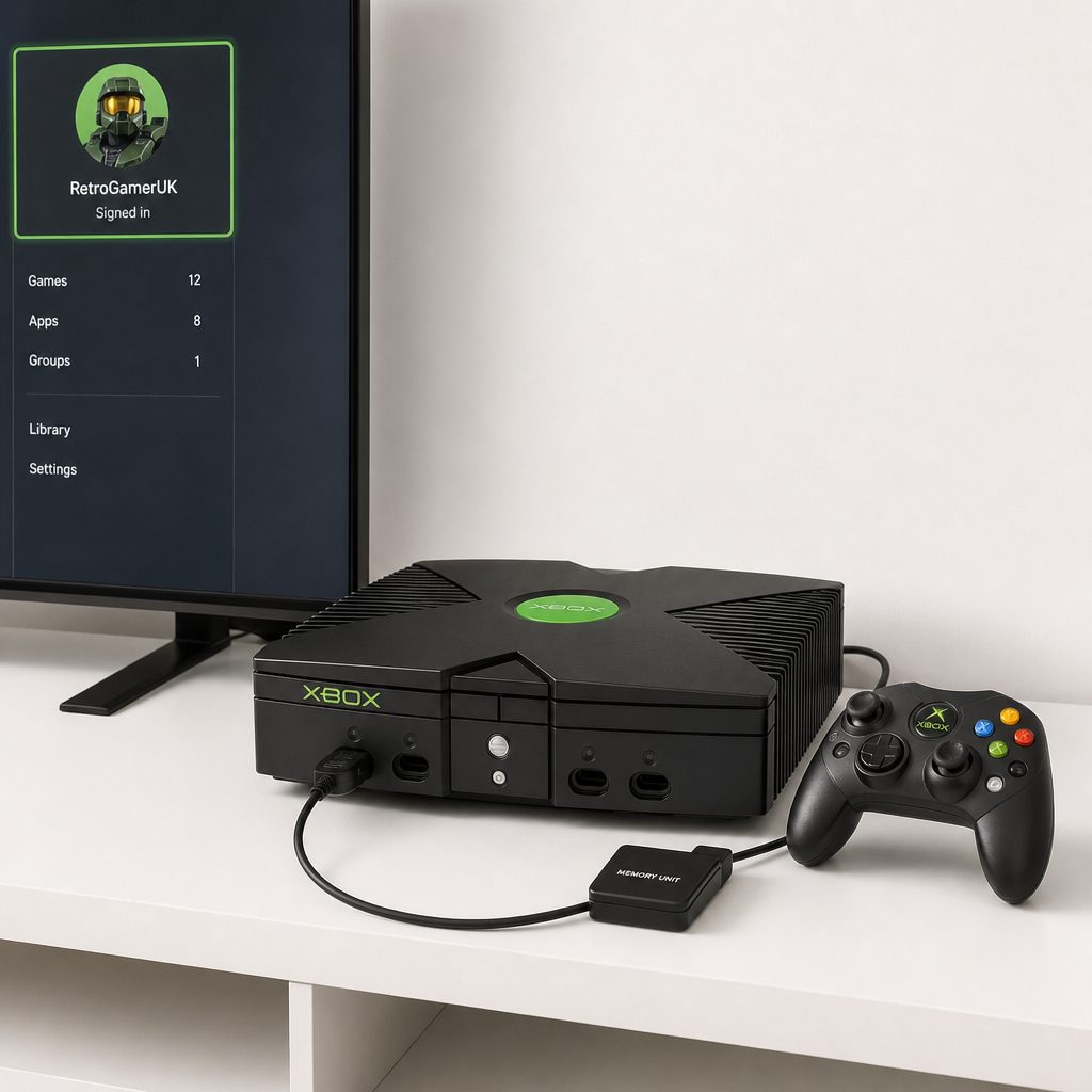 Set up and sign into the new Xbox with the same account before moving games; the account is the thread linking purchases, achievements and save synchronisation.
