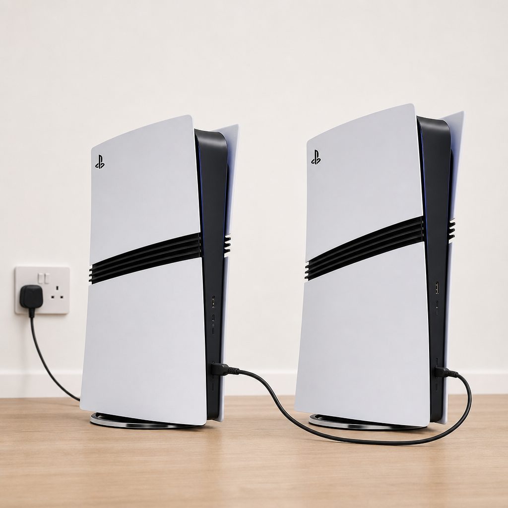 A wired Ethernet connection between consoles is the least glamorous part of the upgrade, but it is the one that makes a large local transfer much less painful.