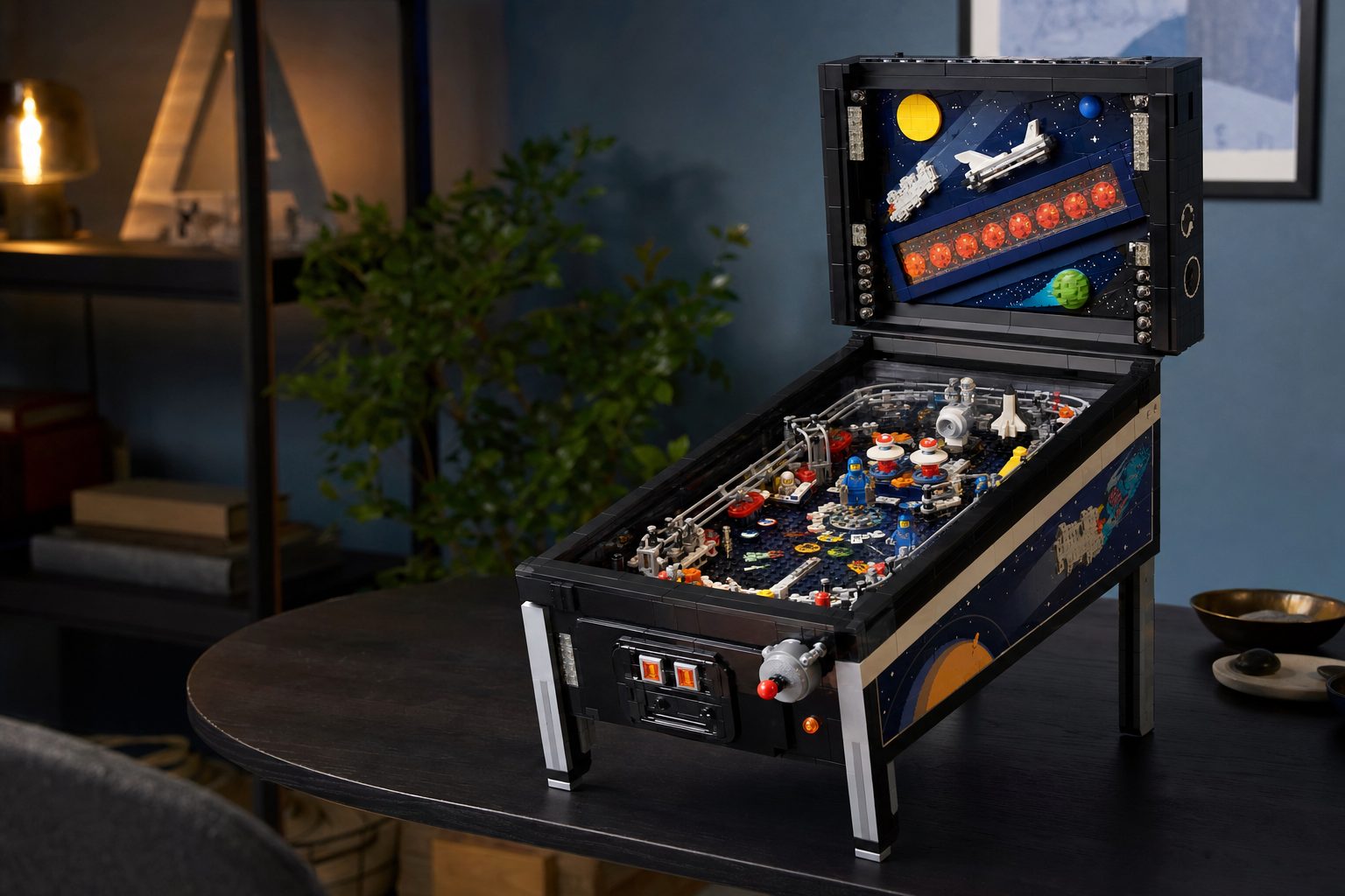 The LEGO Icons Arcade Pinball Machine (11374) — LEGO's first fully playable pinball table, complete with a Classic Space astronaut rescue mission.