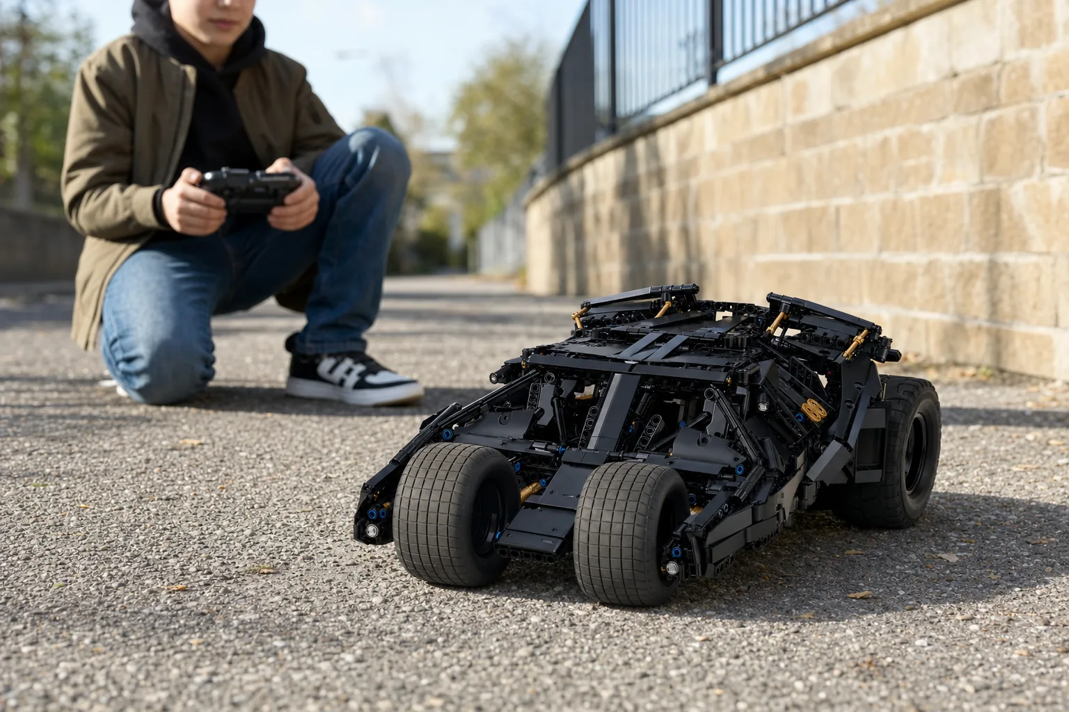 LEGO Technic RC Batmobile Tumbler concept visualisation