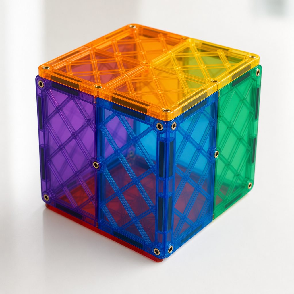 Six squares make a cube — a fact most children discover with their hands years before anyone teaches it to them.