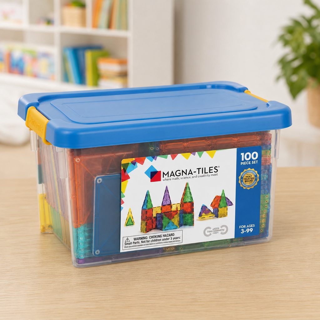 The riveted corners and internal lattice are central to Magna-Tiles’ long-standing reputation for tough, family-proof construction.