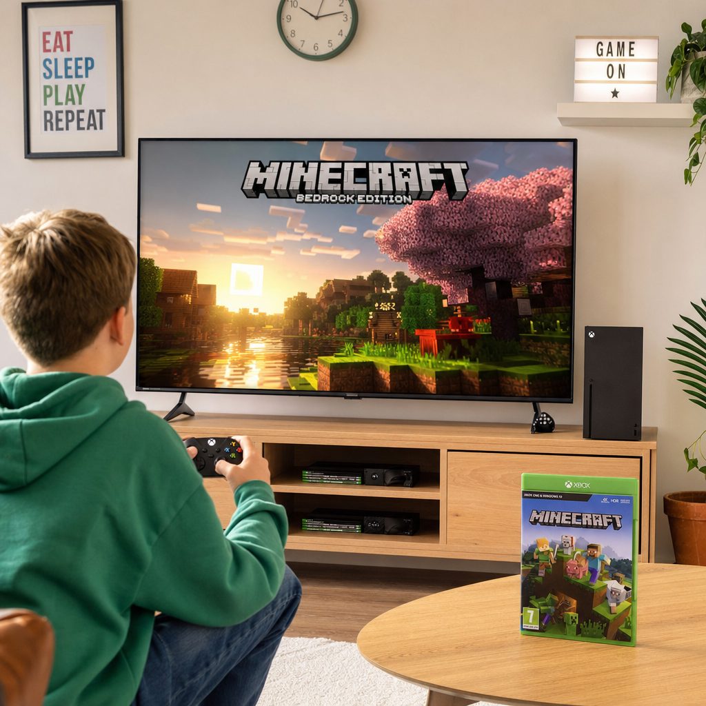 On DXR-capable hardware, Bedrock's ray tracing turns those familiar blocks into something surprisingly cinematic.