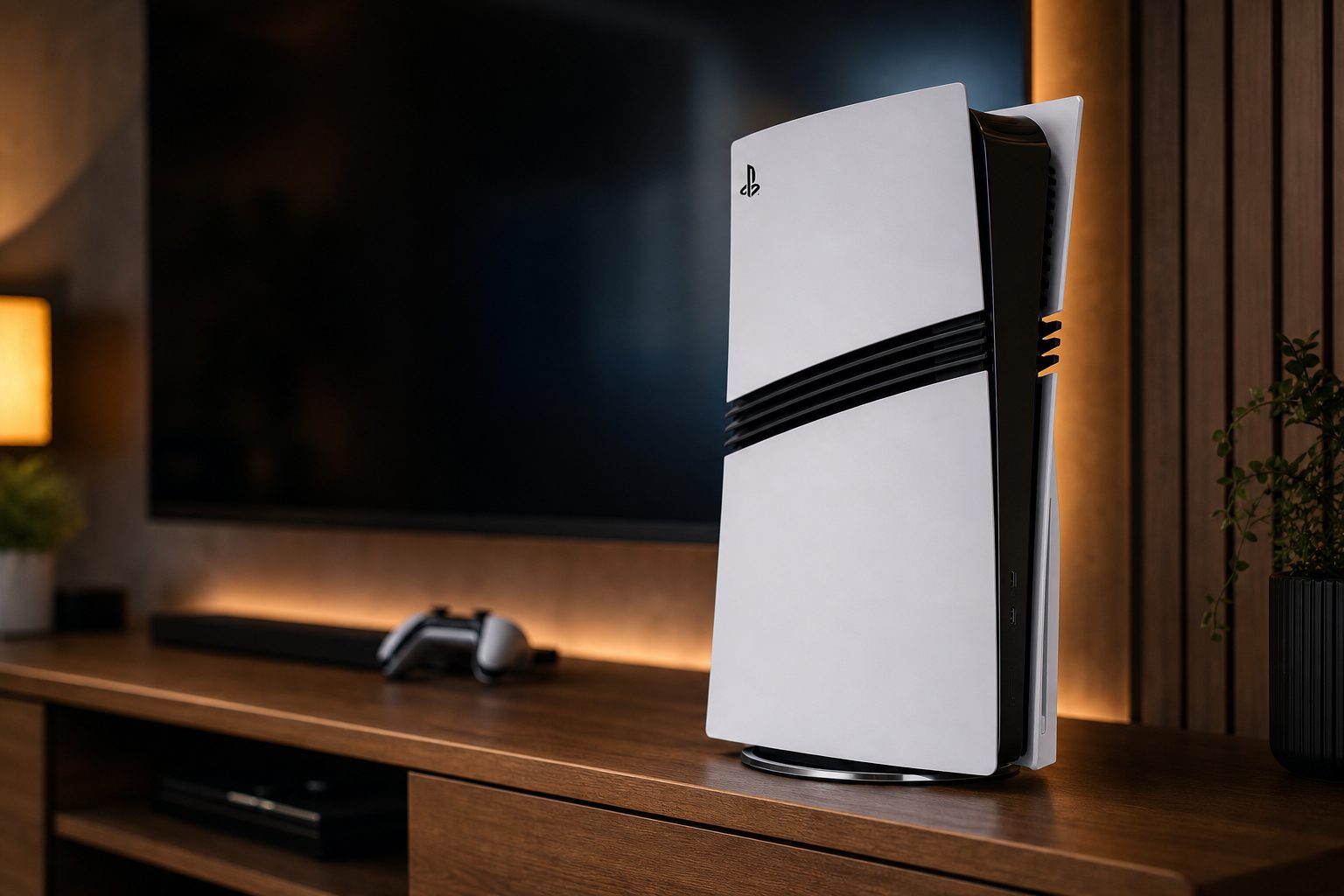A PS5 Pro connected directly to a display's full-bandwidth HDMI input is the cleanest starting point for diagnosing a missing 4K 120Hz option.