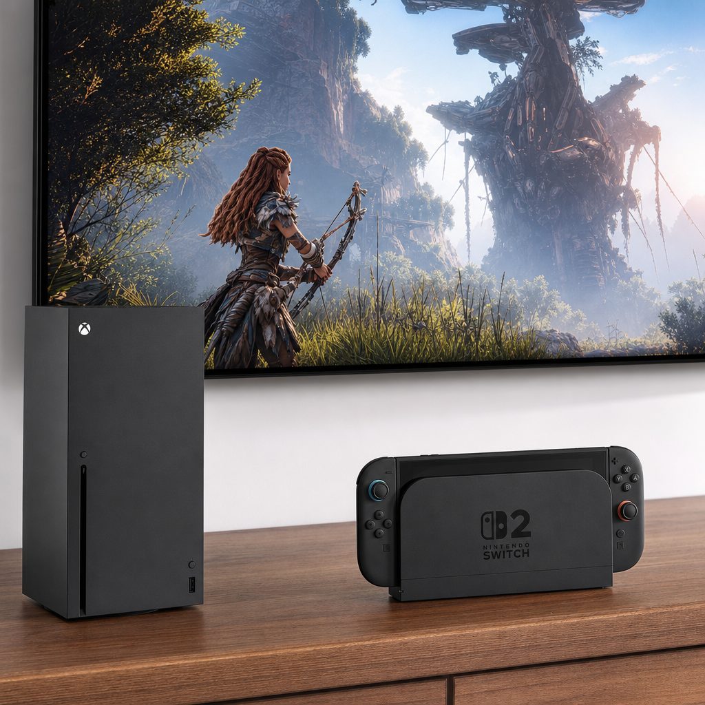 On a large 4K HDR television, Xbox Series X had the technical headroom for higher resolutions, smoother performance targets and ray-traced effects in supported games.
