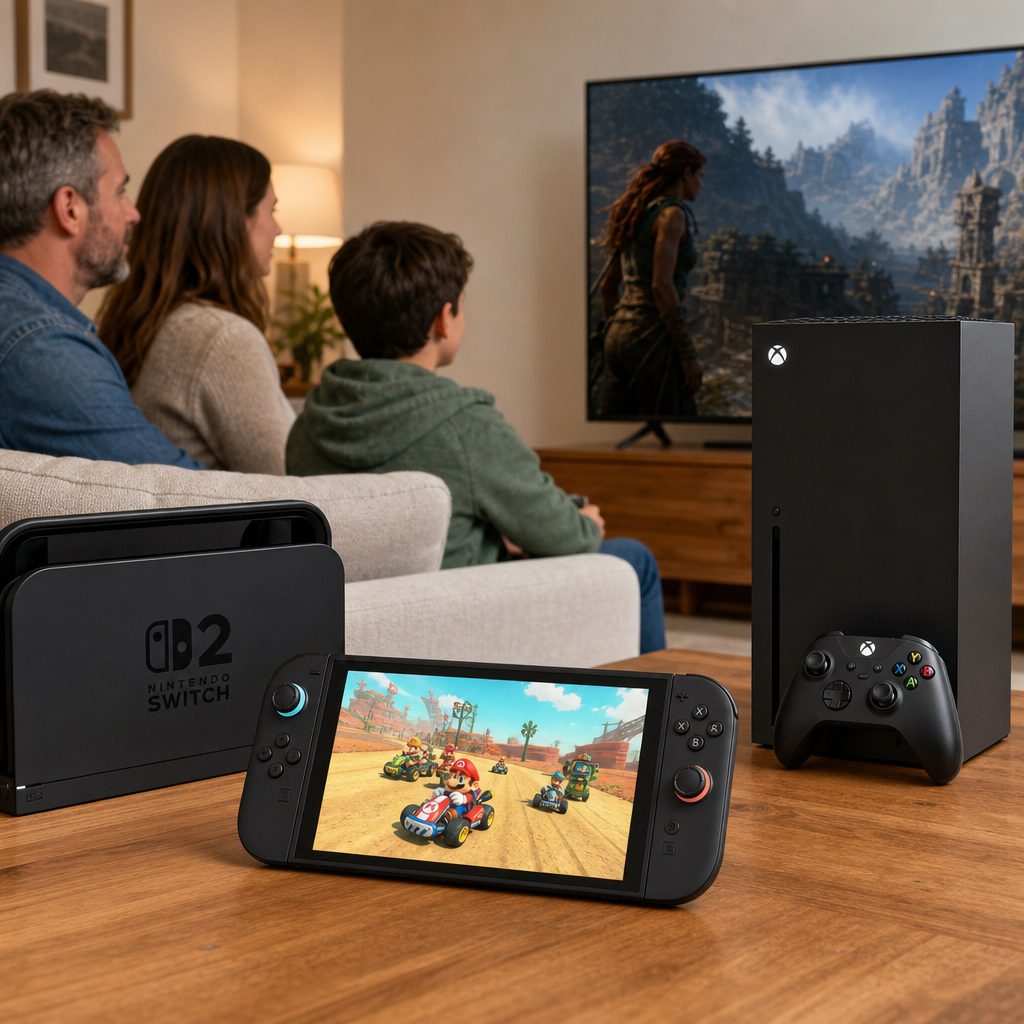 The right choice came down to lifestyle: Switch 2 made gaming easier to fit into everyday family life, while Xbox Series X made the living-room session feel more cinematic.