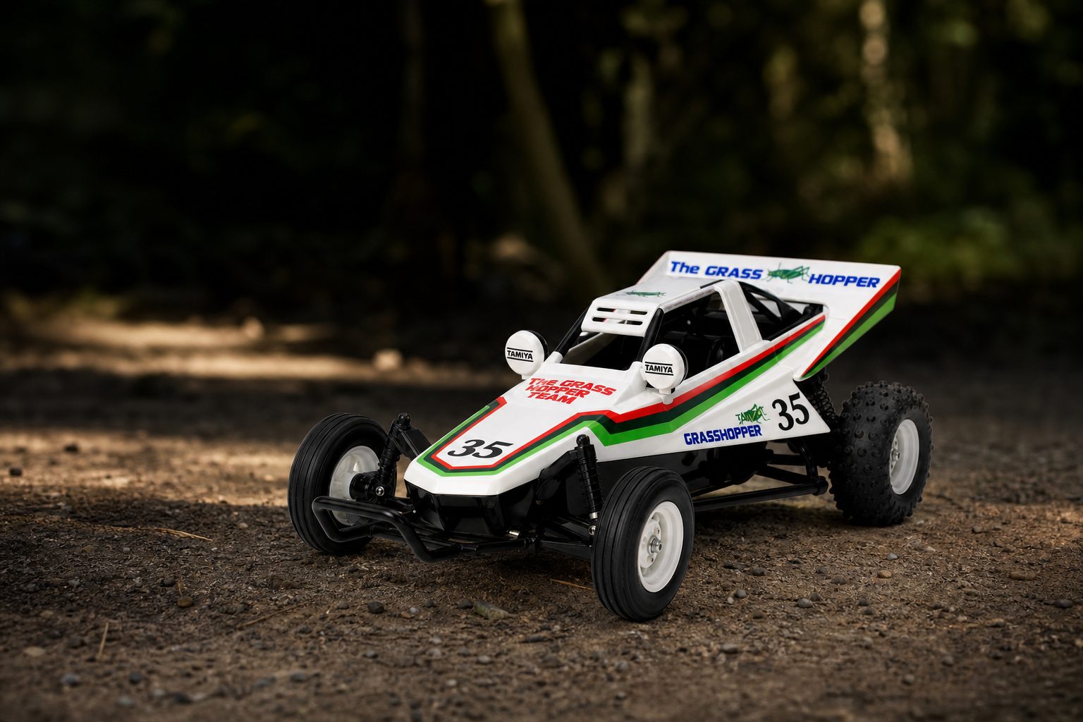 The Tamiya Grasshopper 58346 remains instantly recognisable: a 1984 buggy shape that still makes people of a certain age start telling stories about the garden.