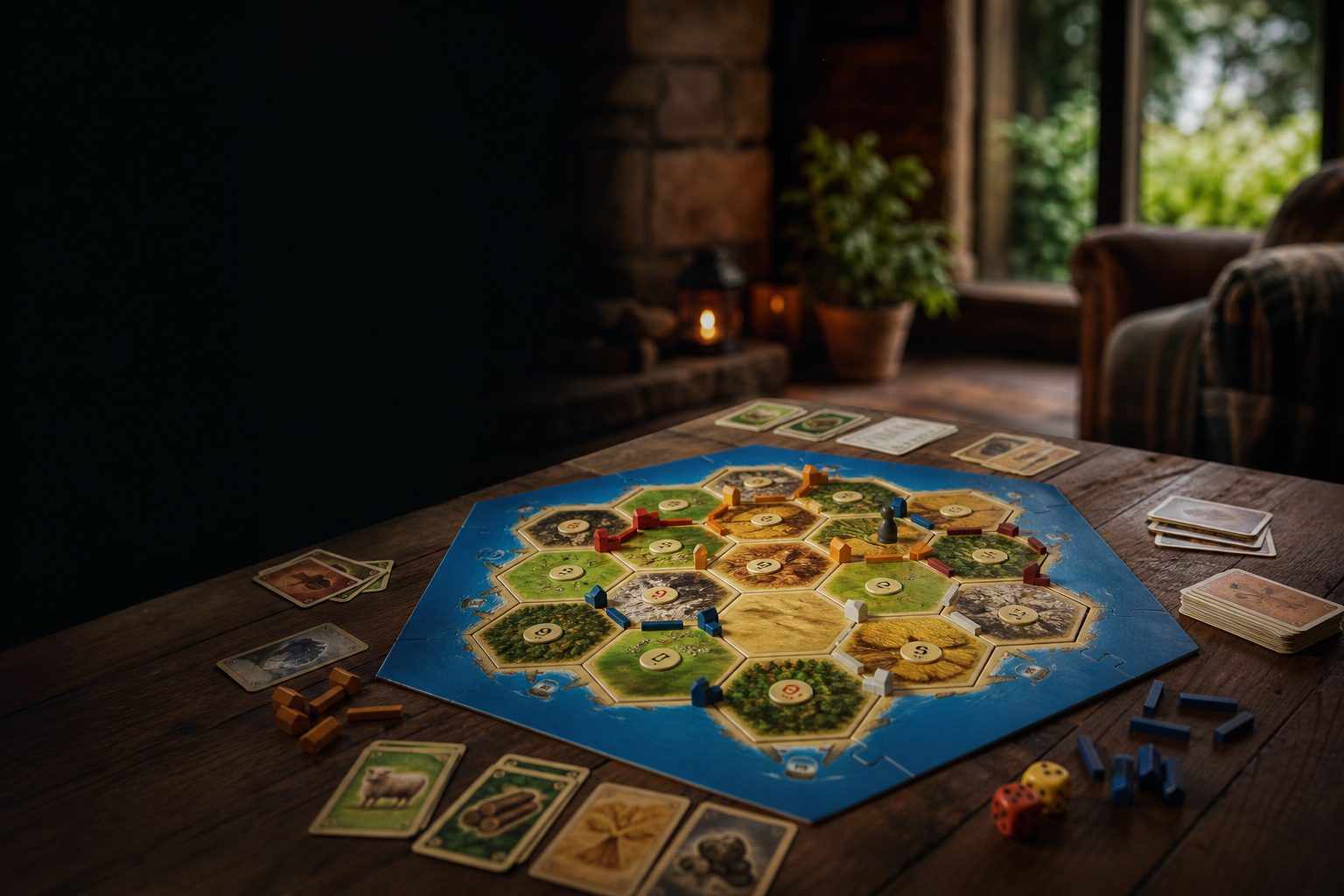 Catan's modular island is built anew for each game, turning familiar wooden pieces and hexagonal tiles into a surprisingly tense little economic contest.