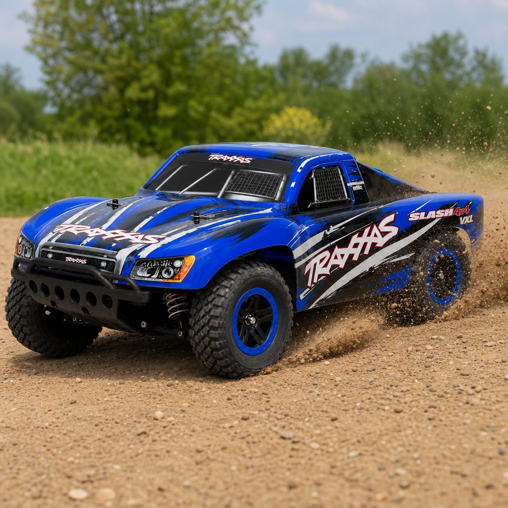 The standard Slash 4X4 VXL delivers the core brushless short-course experience, whilst the Ultimate version adds lower-CG hardware, premium shocks and factory telemetry.
