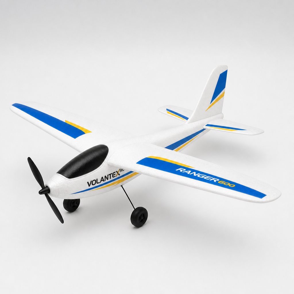 The wider Ranger 600 family moved from the original trainer's simple three-channel format towards four-channel flying, pusher-prop protection and stunt-oriented features.