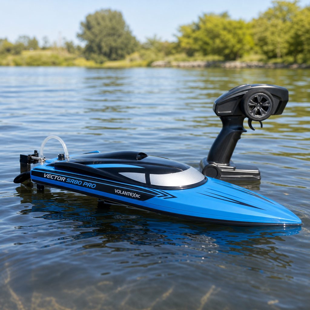 The fun of brushless performance is best enjoyed in measured runs, with enough clear water to slow down before each turn.