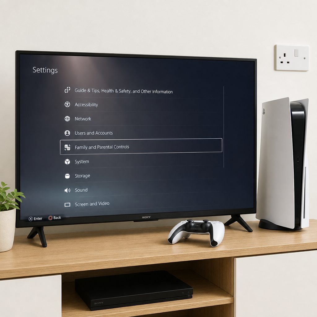The boring-looking settings screen is where a calm, family-friendly gaming experience begins.
