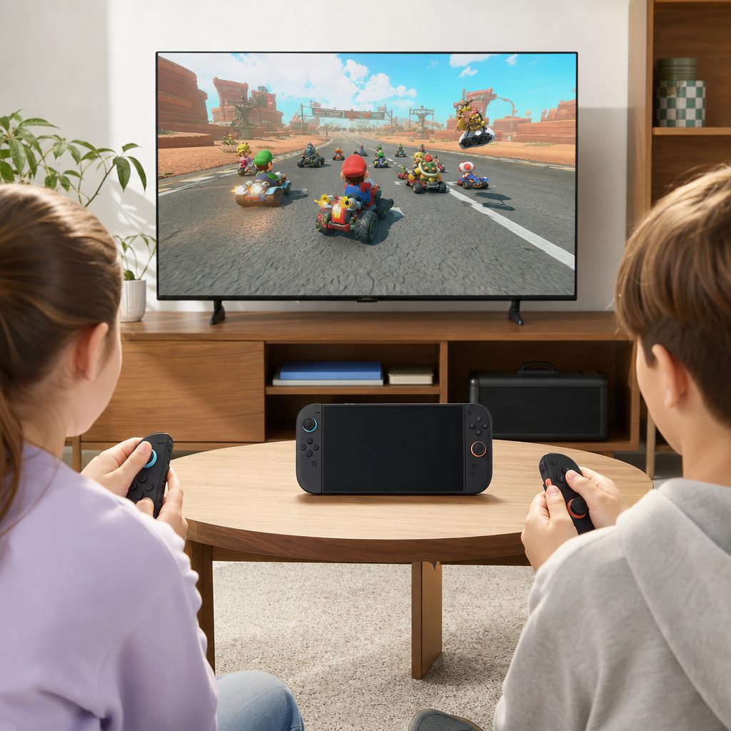 Mario Kart World made the most natural first game for many households because Switch 2 includes two Joy-Con 2 controllers in every console package.