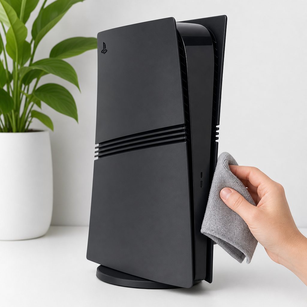 Regular light cleaning and a clear shelf are far more effective than waiting for the console to sound stressed during the hottest week of the year.