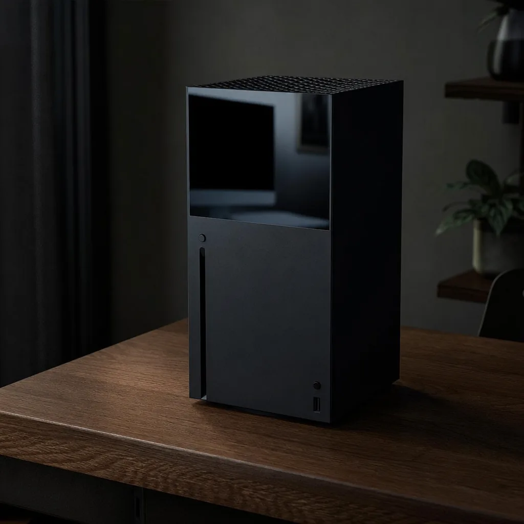 Xbox Series X consoles lined up on a retail shelf